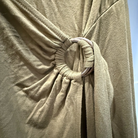 Free People Alyssa Long Sleeve Wrap Dress in Olive size XL - Picture 13 of 13